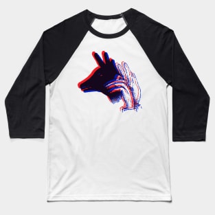 3D Shadow Puppet - DEER Baseball T-Shirt